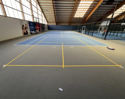 Pickleball Feldmarkierungen für ganzes Feld in gelb