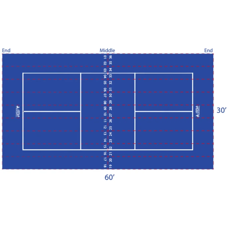 Joola Pickleball Court by PickleRoll (9.14 x 18.29 m) – Bild 4